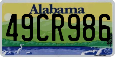 AL license plate 49CR986