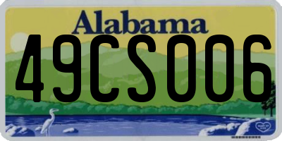 AL license plate 49CS006