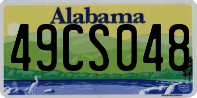 AL license plate 49CS048