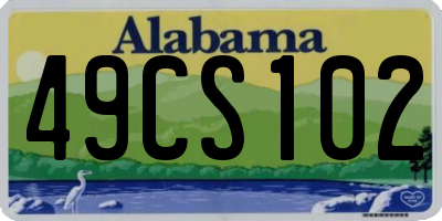 AL license plate 49CS102