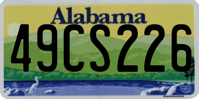 AL license plate 49CS226