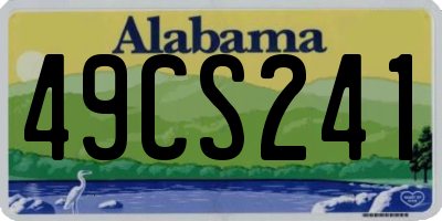AL license plate 49CS241