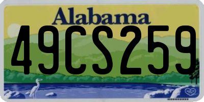 AL license plate 49CS259