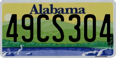 AL license plate 49CS304