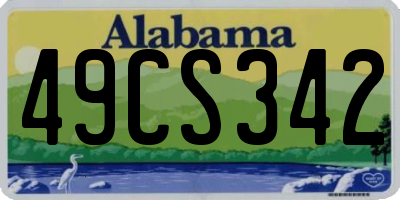 AL license plate 49CS342