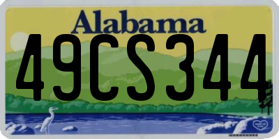 AL license plate 49CS344