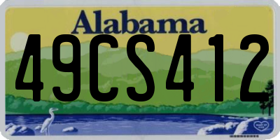 AL license plate 49CS412
