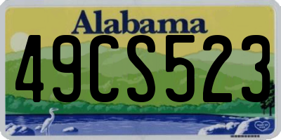 AL license plate 49CS523