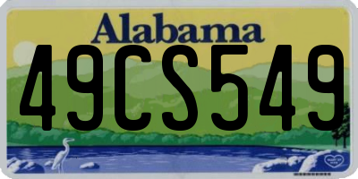 AL license plate 49CS549