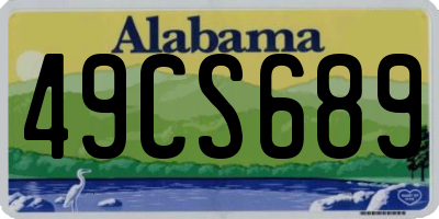 AL license plate 49CS689