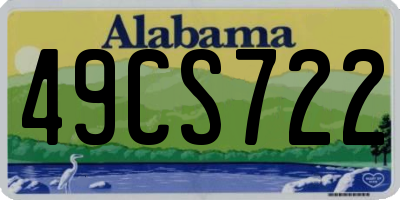 AL license plate 49CS722