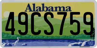 AL license plate 49CS759