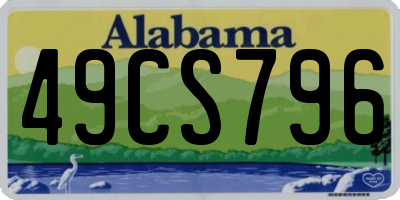 AL license plate 49CS796