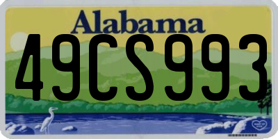 AL license plate 49CS993