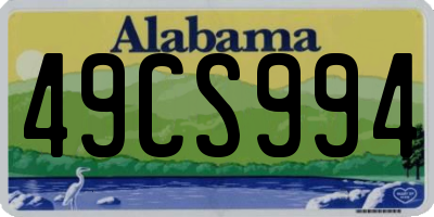 AL license plate 49CS994