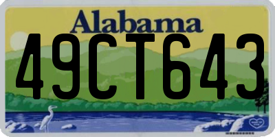 AL license plate 49CT643