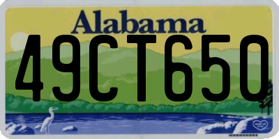 AL license plate 49CT650