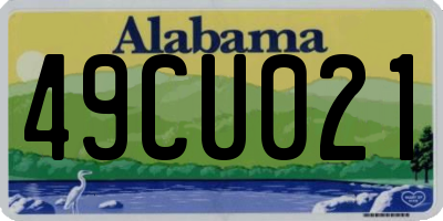 AL license plate 49CU021