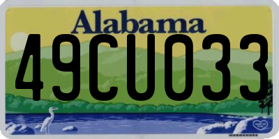 AL license plate 49CU033
