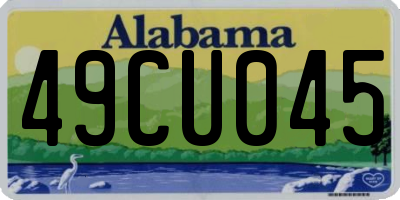 AL license plate 49CU045