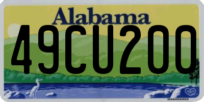 AL license plate 49CU200
