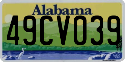 AL license plate 49CV039