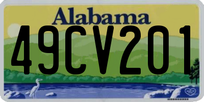 AL license plate 49CV201
