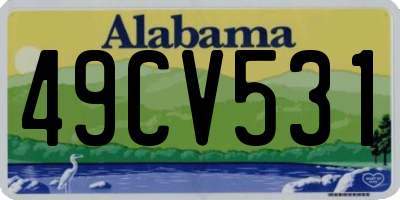AL license plate 49CV531