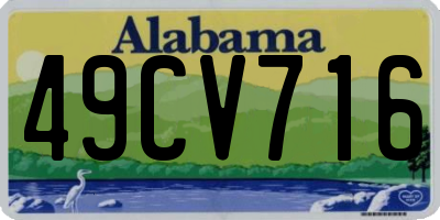 AL license plate 49CV716