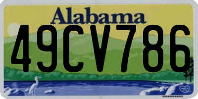 AL license plate 49CV786