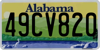AL license plate 49CV820