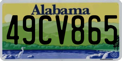 AL license plate 49CV865