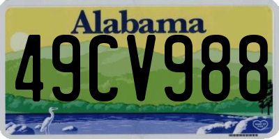 AL license plate 49CV988