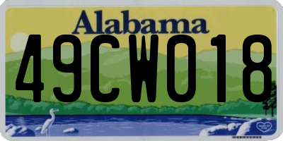 AL license plate 49CW018