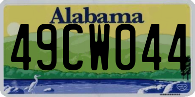 AL license plate 49CW044