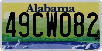 AL license plate 49CW082