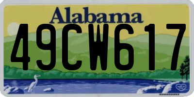 AL license plate 49CW617