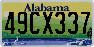 AL license plate 49CX337