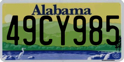 AL license plate 49CY985