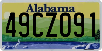 AL license plate 49CZ091