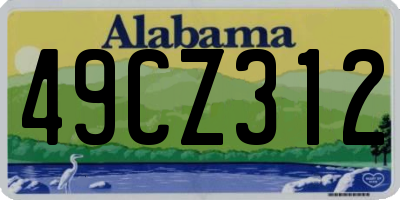 AL license plate 49CZ312