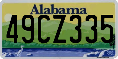 AL license plate 49CZ335