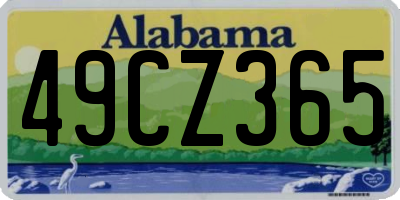 AL license plate 49CZ365