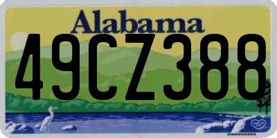 AL license plate 49CZ388