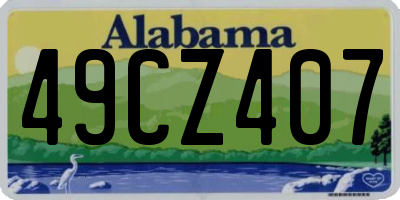 AL license plate 49CZ407