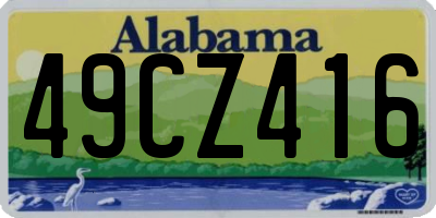 AL license plate 49CZ416