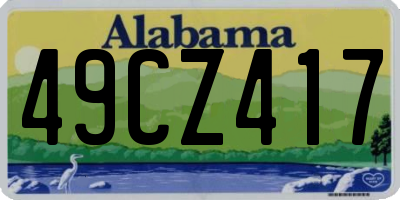AL license plate 49CZ417