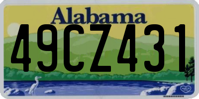 AL license plate 49CZ431