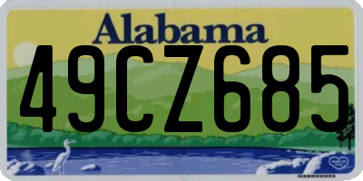 AL license plate 49CZ685