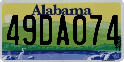 AL license plate 49DA074